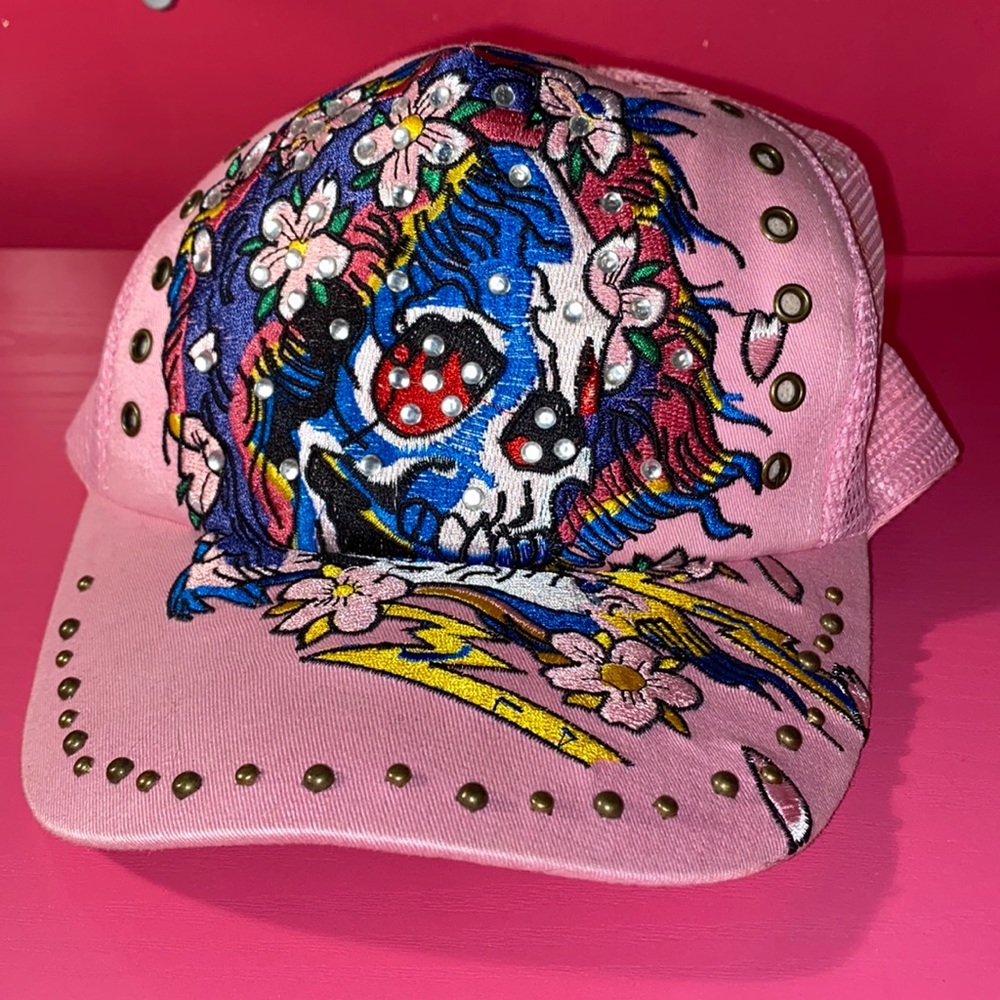 Pink Skull Trucker’s Hat Cap